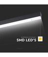 120cm 40W LED lichtrail met Samsung chip - 3400lm, dimbaar, zilver/zwart aluminium, 3000K