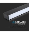 120cm 40W LED lichtrail met Samsung chip - 3400lm, dimbaar, zilver/zwart aluminium, 3000K