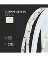 5m 5W/m ZigZag LED strip - 12V DC, IP20, 60 LED's per meter