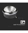 AR111 LED vervangbare reflector spot 20W - 6400K, 40°/20°, zilver