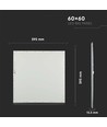 60x60 LED paneel, 29W - 137lm/W, 6400K, witte rand, IP20 binnen