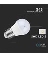 3 stuks E27 4,5W LED kogellampen - G45, 4000K, vervangt 40W