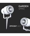12W LED prikspot - IP65, 3000K, wit, 20 graden, aluminium