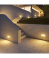 12W LED buitenwandlamp - IP65, grijs, 1250lm, 4200K, oblique design