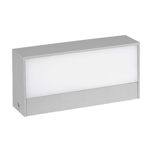 9W Up/Down buiten wandlamp - IP65, grijs, 4000K, 850lm, incl. lichtbron