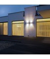 9W Up/Down buiten wandlamp - IP65, grijs, 3000K, 850lm, incl. lichtbron
