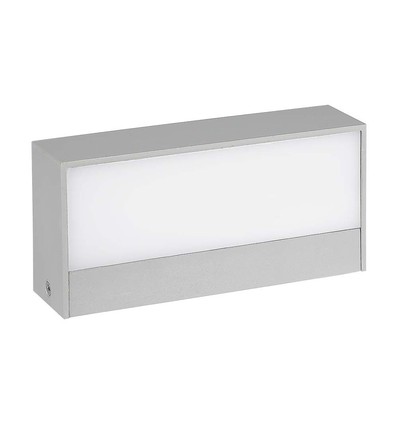 9W buitenhuis - LED, op/omlaag, zacht licht, medium, 6400K, grijs