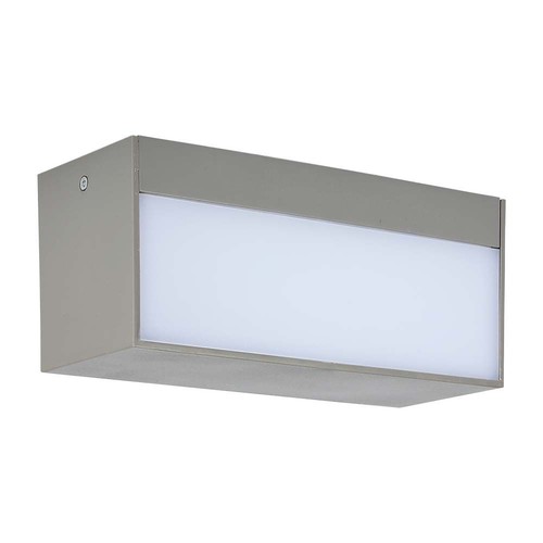 12W LED wandlamp up/down licht - IP65, grijs, rechthoekig, buiten, incl. lichtbron