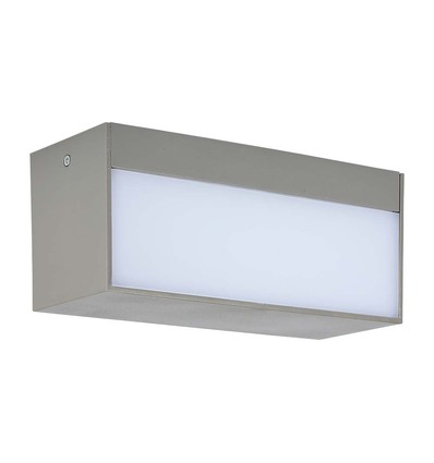 12W LED wandlamp up/down licht - IP65, grijs, rechthoekig, buiten, incl. lichtbron