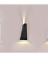 6W Zwarte wandlamp met up/down licht - IP65, aluminium, 3000K, incl. lichtbron