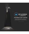 6W Zwarte wandlamp met up/down licht - IP65, aluminium, 3000K, incl. lichtbron