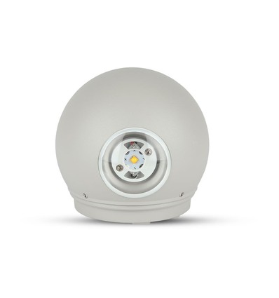 4W LED wandlamp, rond - IP65, grijs, 4000K, buiten gevelverlichting
