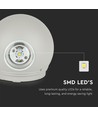4W LED wandlamp, rond - IP65, grijs, 4000K, buiten gevelverlichting