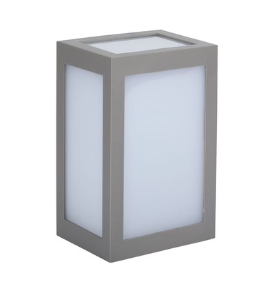 12W LED wandlamp, IP65 - Grijs, 1250lm, 3000K, buiten, vierkant