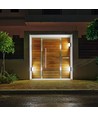 12W vierkante LED wandlamp, zwart - 4000K, 1200lm, IP65, binnen / buiten