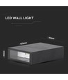 4W LED wandlamp, zwart - 400lm, IP65, 360 graden, 6400K