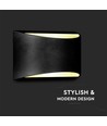10W LED wandlamp met up/down light - IP54 buiten, zwart, 4000K, Bridgelux chip, incl. lichtbron