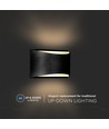 10W LED wandlamp met up/down light - IP54 buiten, zwart, 4000K, Bridgelux chip, incl. lichtbron
