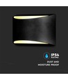 10W LED wandlamp met up/down light - IP54 buiten, zwart, 4000K, Bridgelux chip, incl. lichtbron