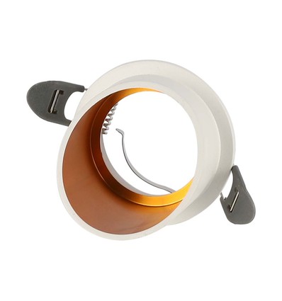 GU10 inbouwspot - Rond, wit, aluminium, Ø6,8cm, gat: Ø6,1cm, zonder lichtbron