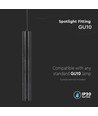 GU10 buis hanglamp, Ø6x50cm - Aluminium, IP20 binnen, zonder lichtbron