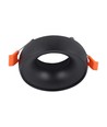 GU10 inbouwspot - Rond, zwart frame en zwarte reflector, aluminium, gat: Ø60 mm, afm: Ø92 mm