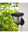 2W Solara LED wandlamp met zonnecel - IP65, 3000K+6000K, zwart, incl. batterij