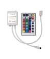 RGB+CCT controller met afstandsbediening - 12V/24V, 28 knoppen, 10A, voor LED strips