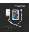 RGB+CCT controller met afstandsbediening - 12V/24V, 28 knoppen, 10A, voor LED strips