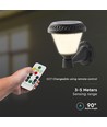 0,8W Solara LED wandlamp met sensor en solar - CCT, RF afstandsbediening, IP44, zwart, 16x23 cm