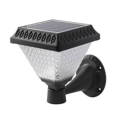 0,8W Solara LED wandlamp met solar en afstandsbediening - CCT, IP44, zwart, incl. sensor