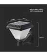 0,8W Solara LED wandlamp met solar en afstandsbediening - CCT, IP44, zwart, incl. sensor