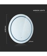 60cm 25W ronde LED spiegel met touch - CCT, IP44, condensvrij, 3-in-1 lichtkleur