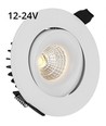 9W Ø11,5cm inbouwspot RA90 - 12V-24V, zaagmaat: Ø9,5 cm, afmetingen: Ø11,5 cm, witte rand
