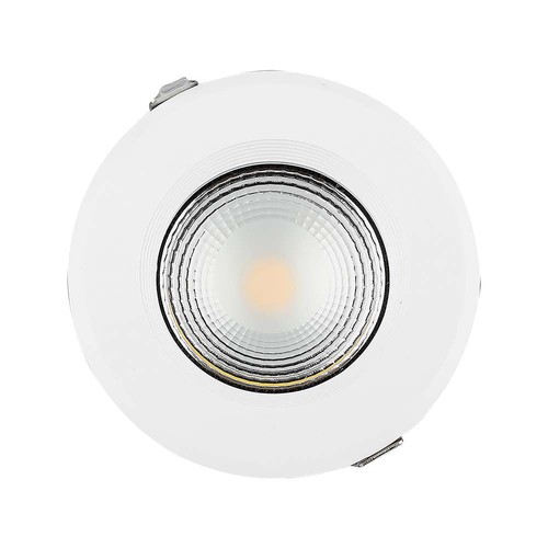 30W Ø22cm LED inbouwpanel - 120lm/W, koud wit, gat: Ø20,7 cm, afm: Ø22 cm, witte rand