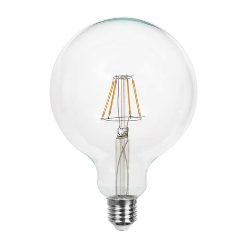 E27 10W LED filament globe lamp - G125, 1055lm, helder glas, 125x173mm