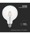 E27 10W LED filament globe lamp - G125, 1055lm, helder glas, 125x173mm