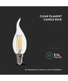 E14 4W LED kaarslamp met tip - Filament, 400lm, 6500K, Samsung LED chip