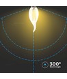 E14 4W LED kaarslamp met tip - Filament, 400lm, 6500K, Samsung LED chip
