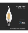 4W Lamp E14 - Twist, kaarslamp, vlam, kooldraad, 4000K