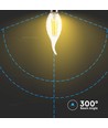 4W Lamp E14 - Twist, kaarslamp, vlam, kooldraad, 4000K