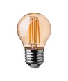 E27 4W LED kogellamp - G45, filament, 2200K, amberkleurig