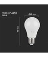 3 st. E27 10,5W LED lamp - A60, mat glas, 4000K, 1055lm, 3-pack