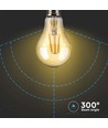 E27 10W LED filament lamp - A67, Amber glas, 2200K, 950lm