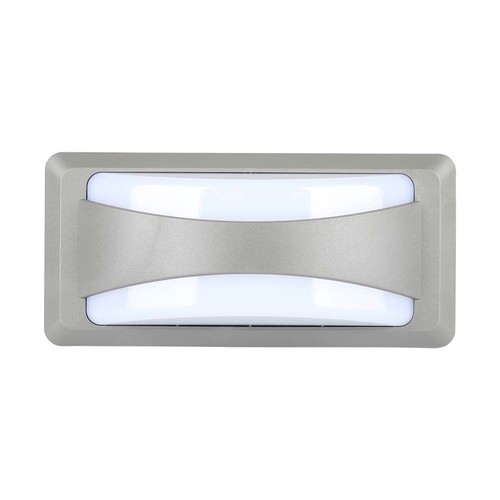 12W LED Bulkhead Softlight - IP65, 1160lm, grijs, buiten wandlamp