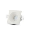 GU10 inbouwspot van gips, vierkant - Wit, overschilderbaar, zonder lichtbron, 10x10 cm