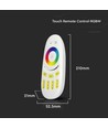 Draadloze Touch RGB+W afstandsbediening - 4 zones, 2.4GHz, wit, voor RGB+W LED strips