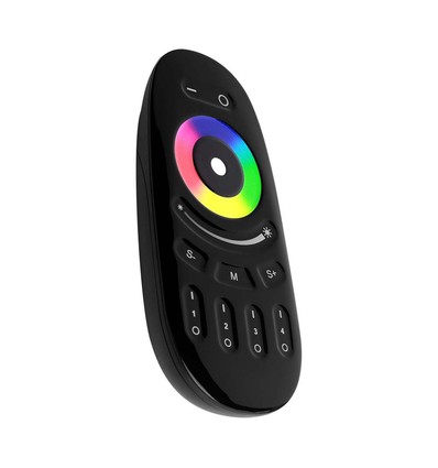 Touch afstandsbediening voor RGB+W - Zwart, 4 zones, 2.4GHz, batterijgevoed