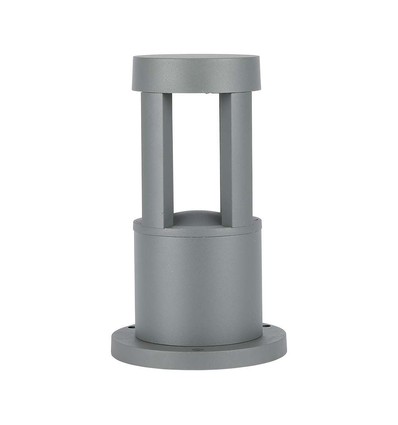 10W LED tuinlamp / sokkellamp, 25cm - IP65, 1000lm, grijs, koud wit, buiten