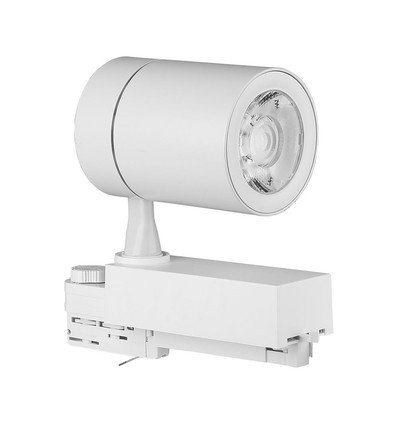 35W 3-fase spanningsrail spot - 24 graden, 6400K, wit, COB LED, 4-fase tracklight